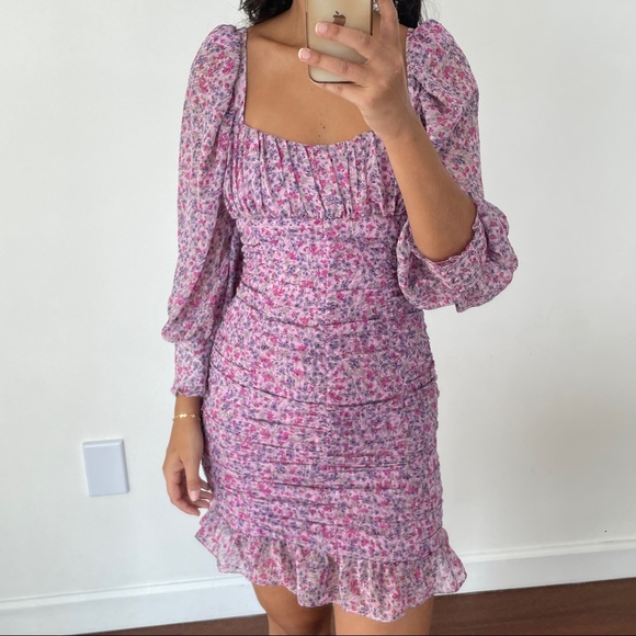 Zara printed draped short bodycon dress M - Picture 9 of 11